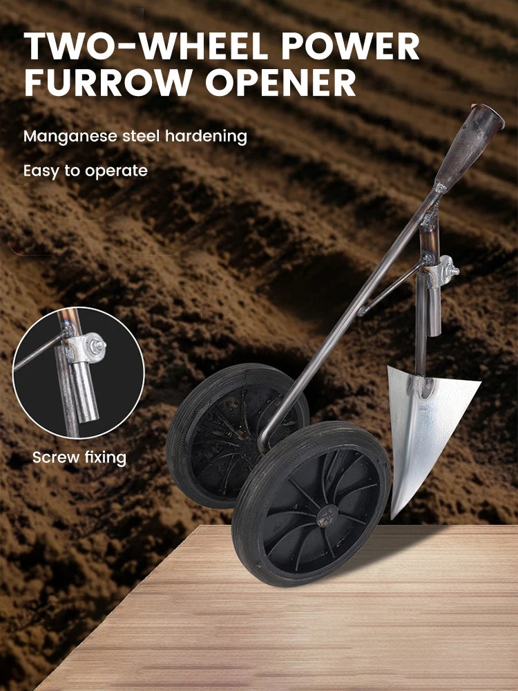 3 in 1 Multifunctional 2Wheels Power-assisted Weeding Scarifying Hoes