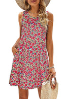 Sleeveless Floral Bohemian Style Dress