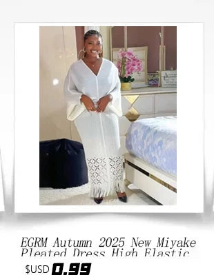 EGRM Miyake Folds Pleated Dress For Women 2025 New Printed Suit Collar Fashion A-line Skirt Elegant Party Women's Clothing 6R578