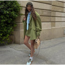 Solid Color Lapel Suit Woman Loose Long Sleeves Double Breasted Jackets Casual Versatile Chic Women's Spring Summer New Coats