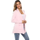 Women's Knitted Cardigan for Spring and Summer Versatile Large Size Cardigan Medium to Long Length Long Sleeve Outcoat