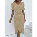 Women's V-Neck Floral Midi Dress