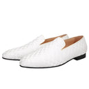 Piergitar 2022 Four Colors Checkerboard Print Silk Handmade Men's Loafers Classic British Style Man Smoking Slippers For Party