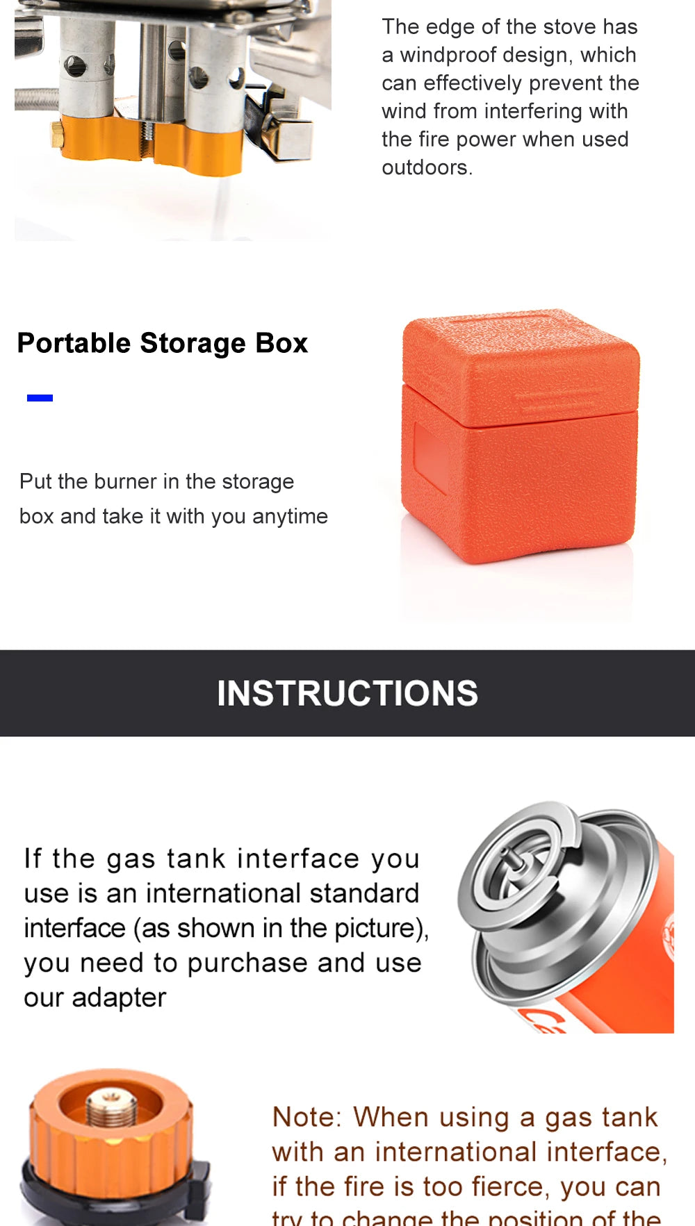Camping Burner Gas Stove