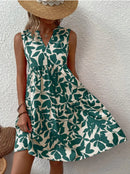 Women's Sleeveless Floral Print Dress