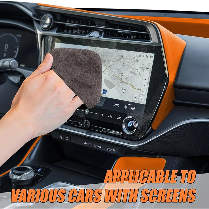 1/2pcsComputer Monitor Cloth Microfiber Screen Cleaner Cloth for Phone Tablet Computer Car Portable Round Square for Multi-media