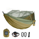 Single and Double Size Nylon Fabric Portable Travel Hammock