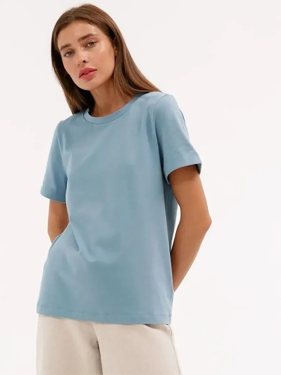 Summer 100% Cotton Women's T-shirt