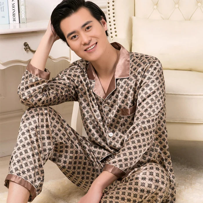 New Men Long Sleeve Short Sleeve Sleepwear