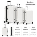 3Pcs Luggage Hardshell Travel Suitcase