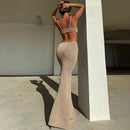 Women's backless spaghetti strap dress