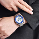Men's Blue Aerospace Moon Quartz Watch