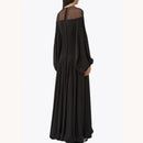 Customized Elegant Lace-Panel Maxi Dresses A-Line