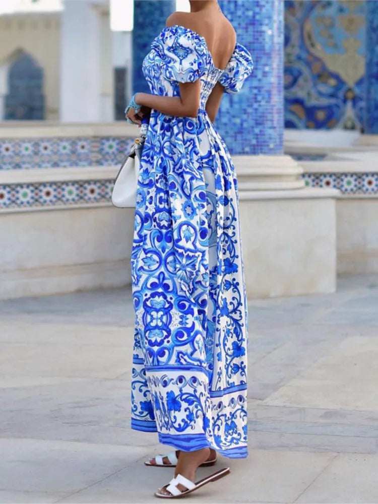 Women Off Shoulder Maxi Dress