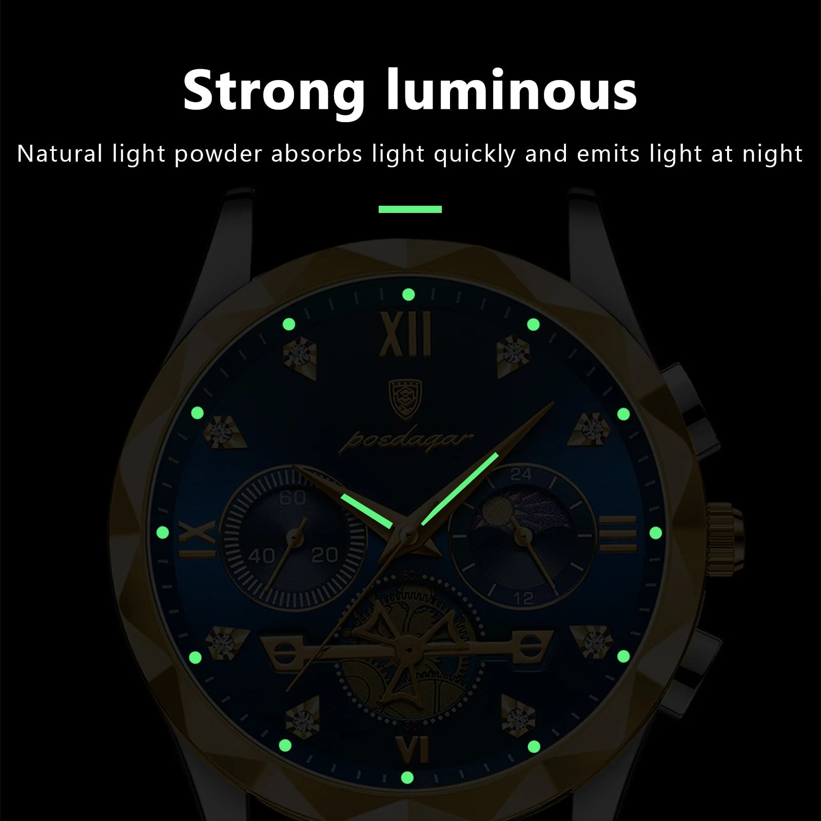 Man Waterproof Luminous Chronograph Watch
