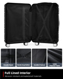 3 Piece 20/24/28 Inch Hardside Lightweight Suitcases