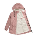 Women's Warm Hooded Parkas, Thick Plush Coats, Female Mid-Long Cotton Jacket, Winter Outwear, Big Size, S-5XL