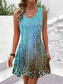Women Summer Sleeveless Bohemian Dress Exclusive Print Vacation Dress  Birthday Dress for Women Beach Dress Dress for Women