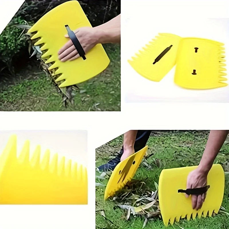 Handheld gardening rake