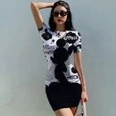 Disney Cartoon Print Minnie Mouse Dress