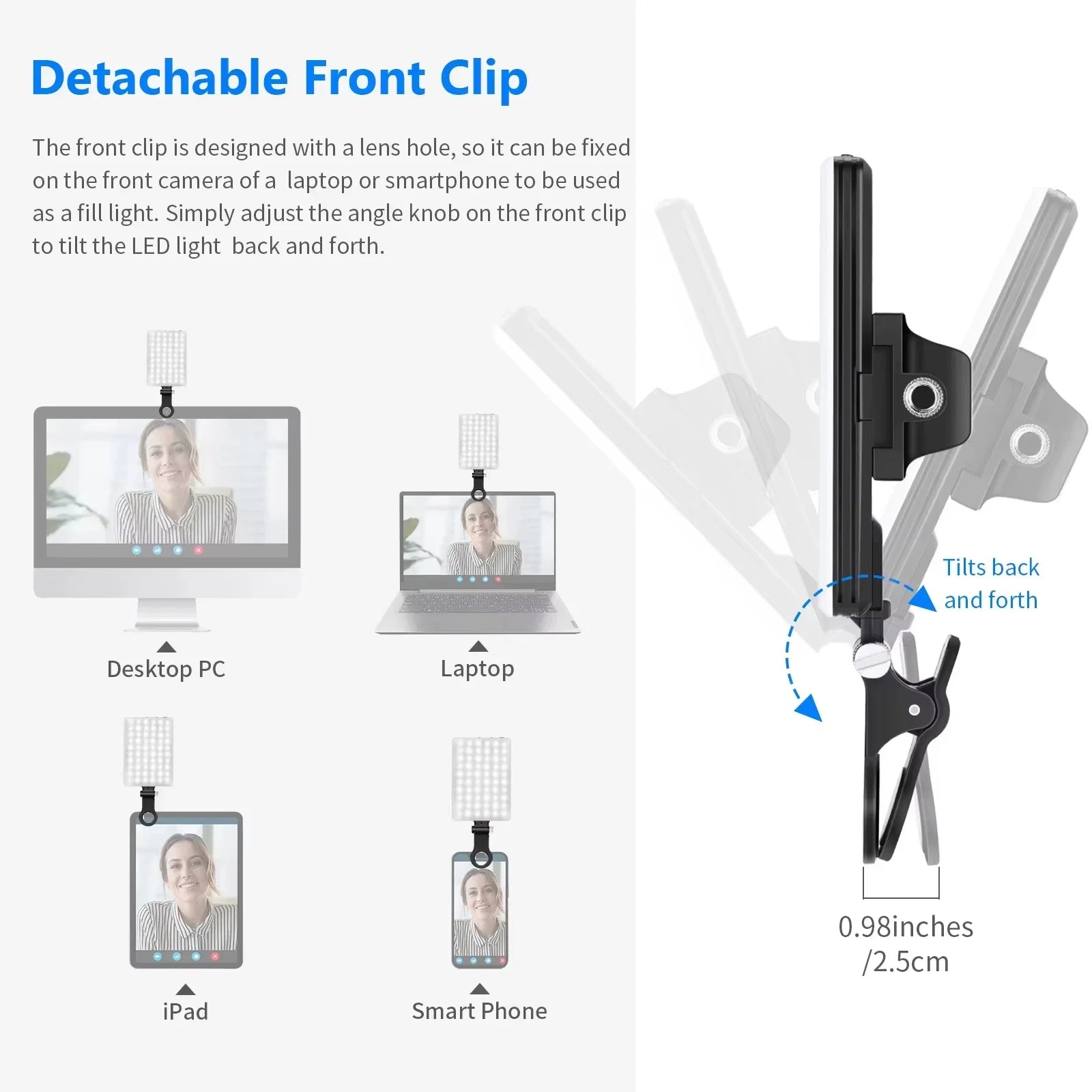 Mini LED Portable Pocket Clip Lamp