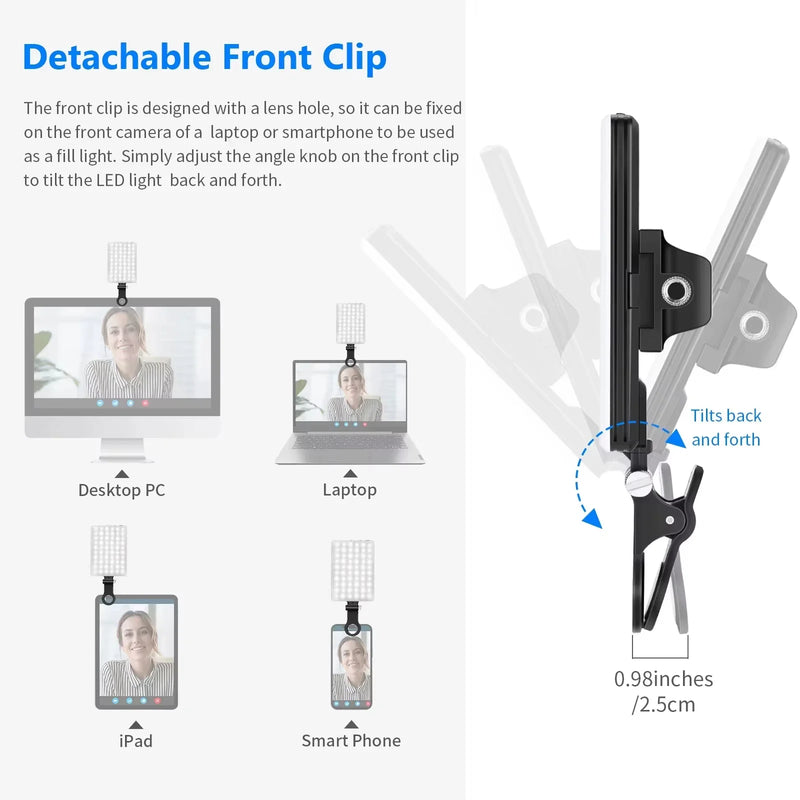 Mini LED Portable Pocket Clip Lamp