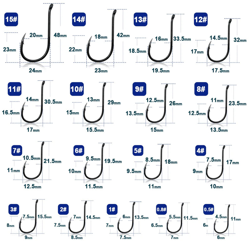 9KM Steel Fishing Hooks