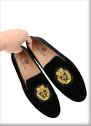 Summer New Model Imported From India British Royal Style Patch Embroidery Men Velvet Shoes Handmade Slip-On Loafers