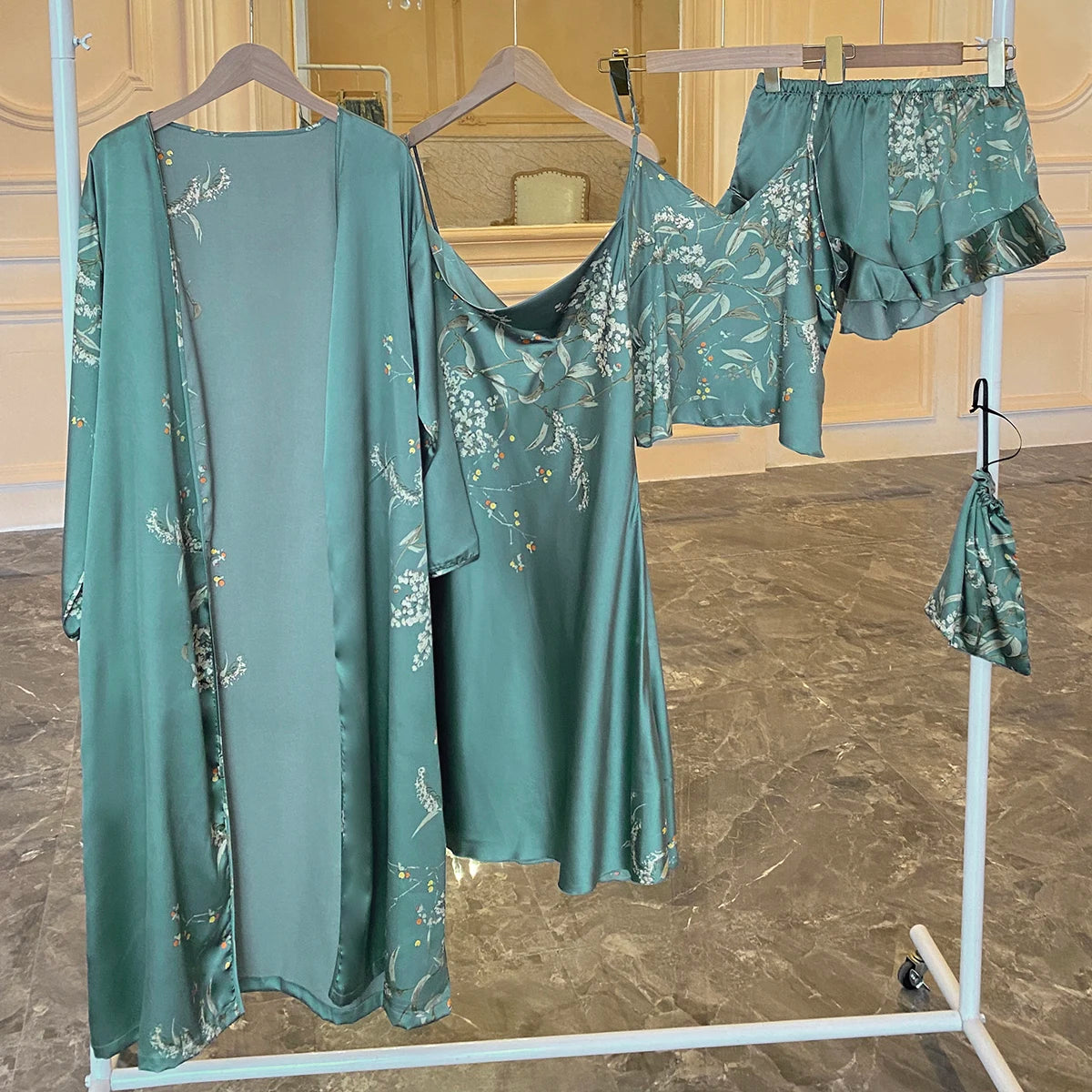 5pcs Floral Print Pajamas Set
