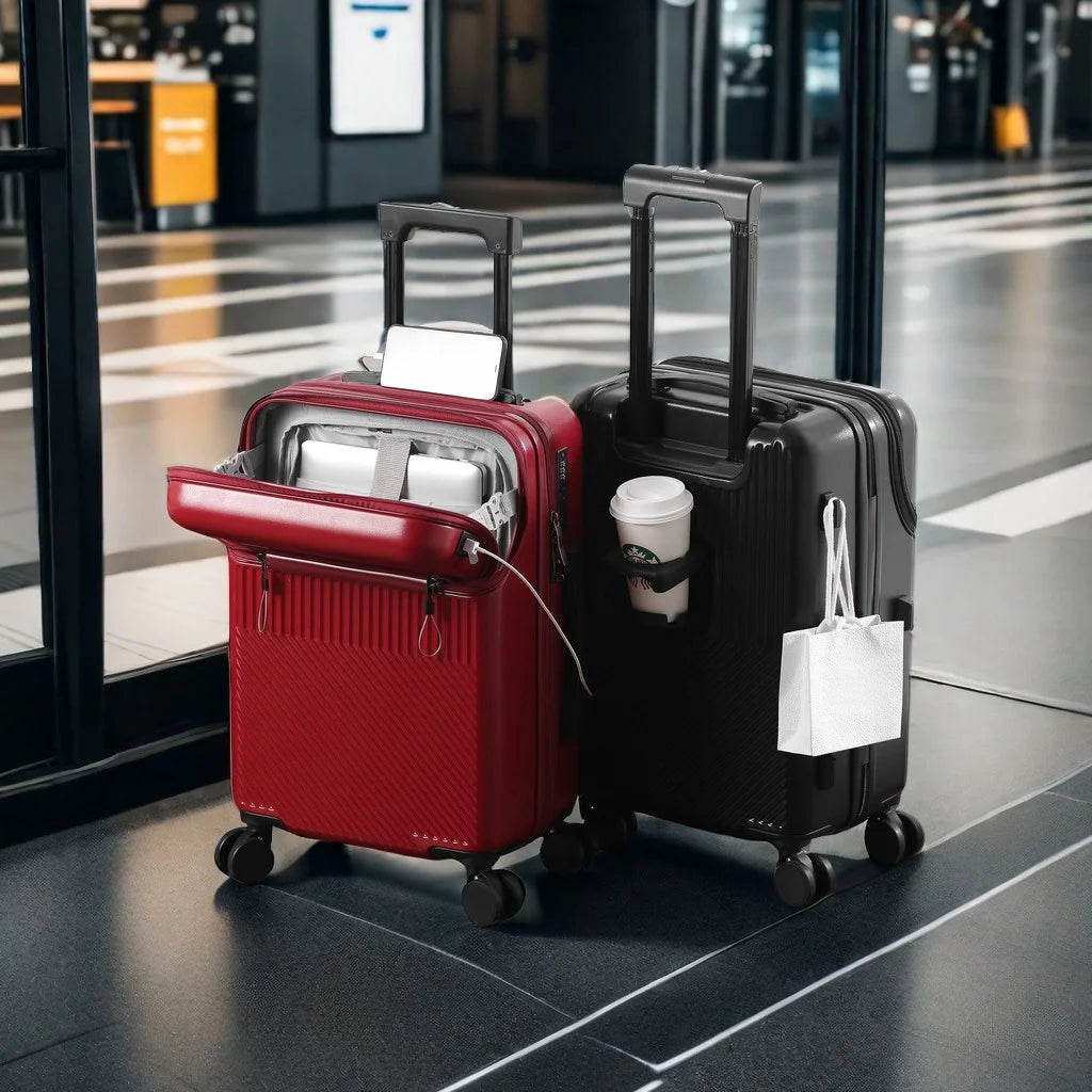1 piece combination lock carry-on multi-purpose travel luggage