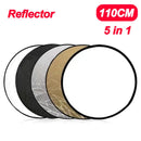 5 in 1 Round Reflectors Collapsible Photography Fill Light Batter Diffuser
