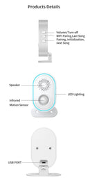 Tuya Wifi Home Security Alarm System Or 433MHz Wireless Receiver Smart Welcome Ding Dong Chime Ringtone PIR Motion Detect Device