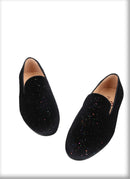 Mens Smoking Slippers with Breathable Leather Insoles and Handmade Sequins for Proms And Parties