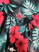 V-neck Spaghetti Strap Print Dress