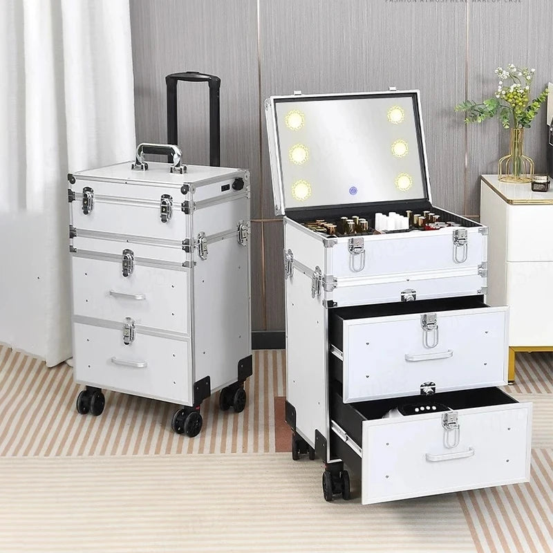 3-in-1 Makeup Rolling Luggage