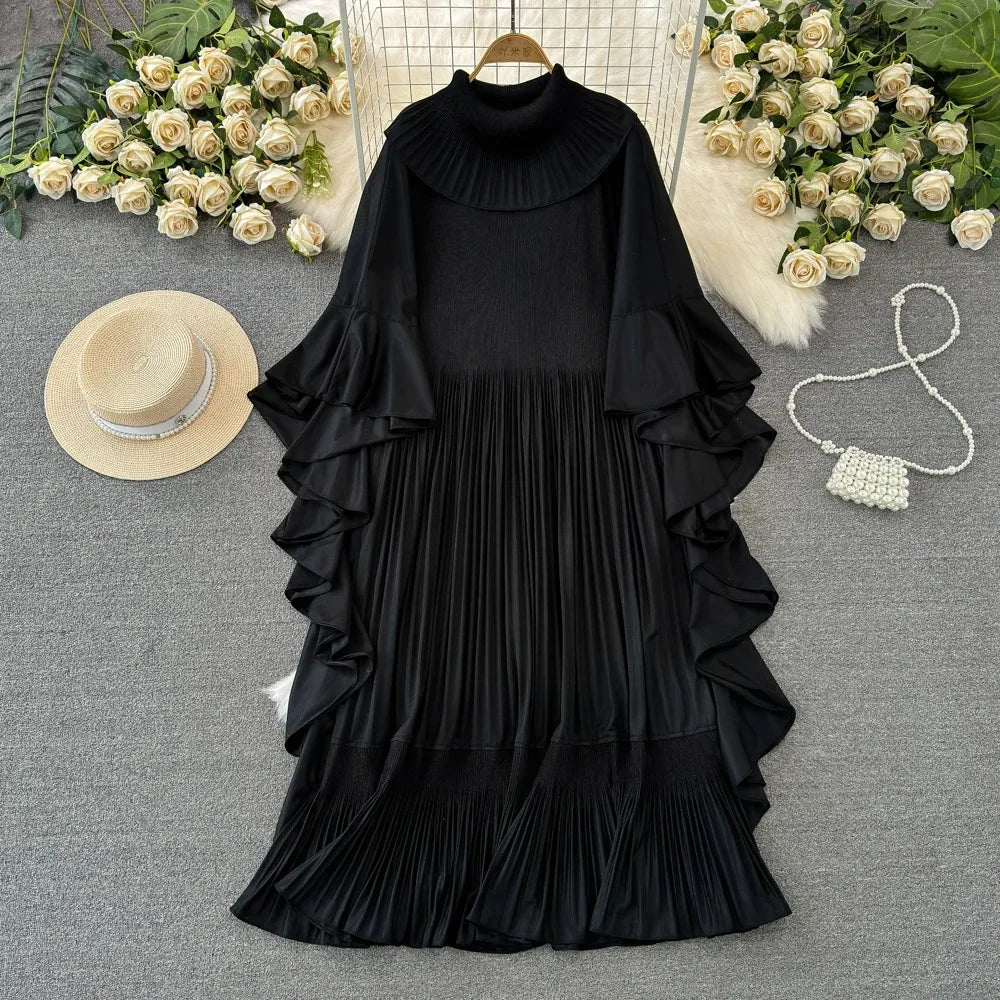 Ruffle Sleeves Loose Dress