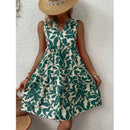 Women's Sleeveless Floral Print Dress
