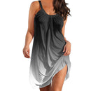 Gradient print Sleeveless Boho beach dress