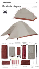 Nylon Waterproof Camping Tent Backpack