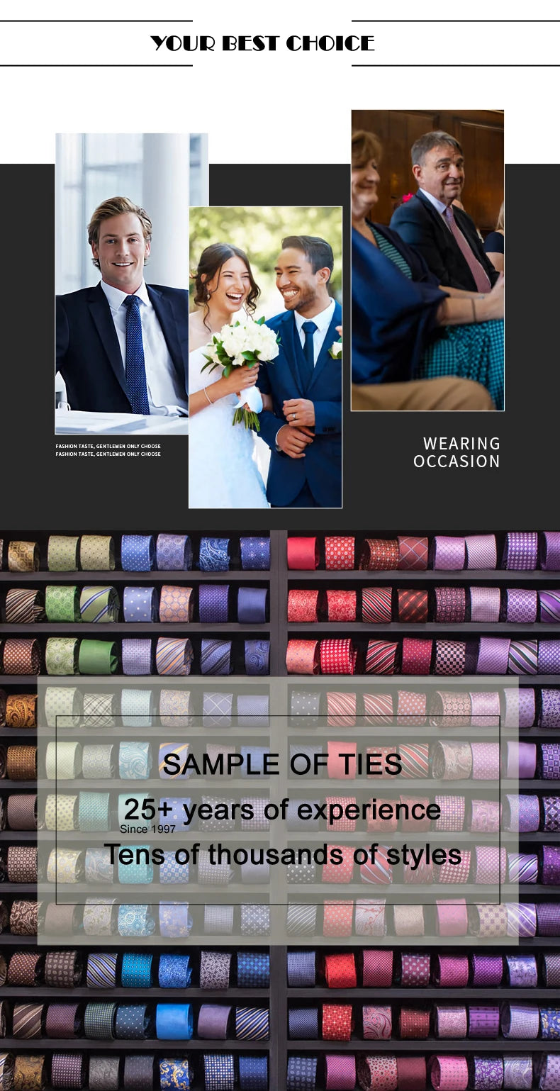 New 7CM Mens Ties Striped Necktie Formal Classic Business Neck Ties Jacquard Woven Necktie For Men Groom Wedding Party Neckwear