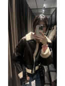 2024 Winter warm sheepskin overcoat jacket