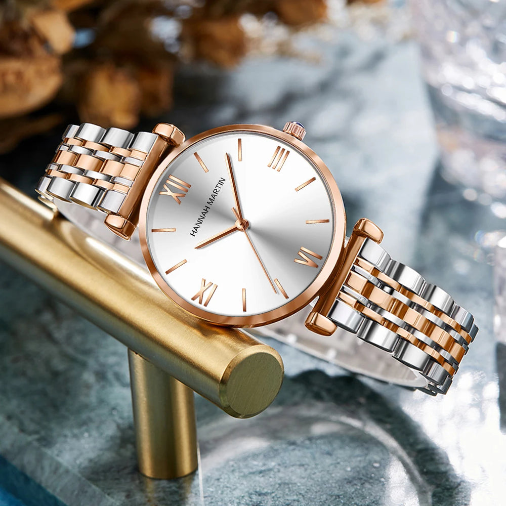 Luxury Fashion Rose Gold Stainless Steel Watch