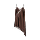 Sexy Sling Dress Women V Neck Hollow Out Backless Patchwork Lace