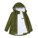 Women's Warm Hooded Parkas, Thick Plush Coats, Female Mid-Long Cotton Jacket, Winter Outwear, Big Size, S-5XL