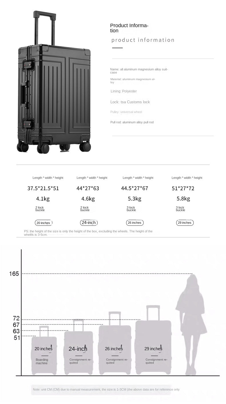 Travel Suitcase Full Aluminum