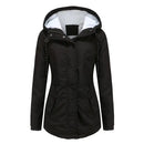 Women's Warm Hooded Parkas, Thick Plush Coats, Female Mid-Long Cotton Jacket, Winter Outwear, Big Size, S-5XL