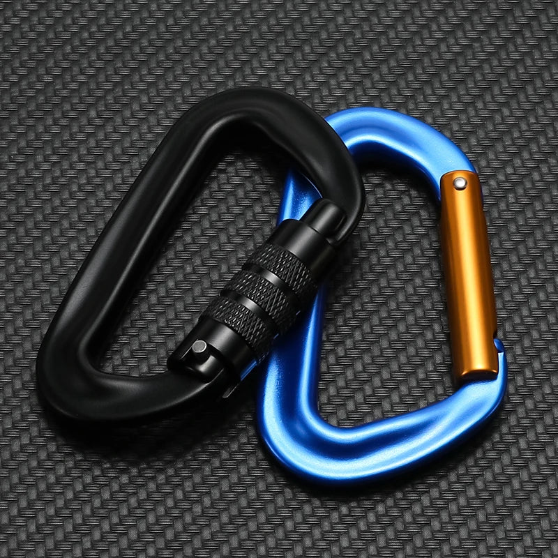 D Shape Safety Carabiner Aluminum Key Hooks