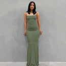 Summer Sleeveless Solid Skinny Bodycon Maxi