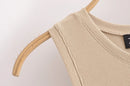 Fashion temperament European and American style summer women's clothing new two-color splicing long vest dress