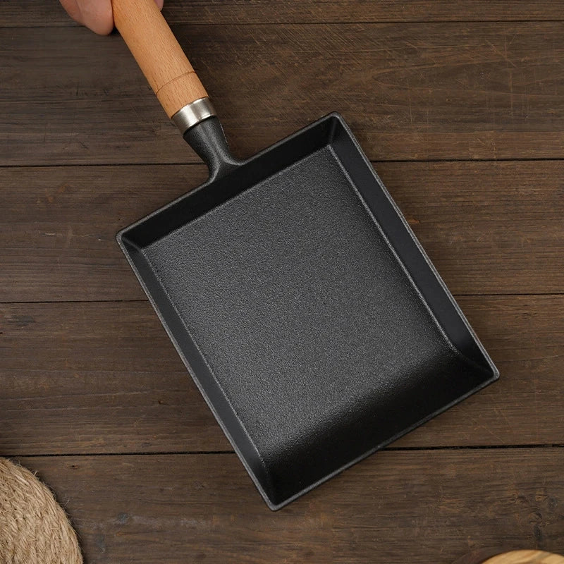 Mini Square Iron Cast Non-Stick Japanese Omelette Pan Home Use Egg Fry Pan Kitchen Dining Bar Cooking Utensils Good Furniture